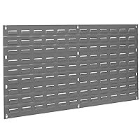 Akro-Mils 30136 Heavy Duty Wall Mount Garage Storage Steel Louvered Panel | Wall Storage Bin Hanging Organizer System for AkroBins, 36-Inch W x 19-Inch H, Grey, Single