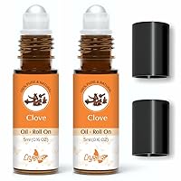 Crysalis Pure & Natural Clove Essential Oil Roll on - 5ml | 0.16 FL oz (Pack of 2)