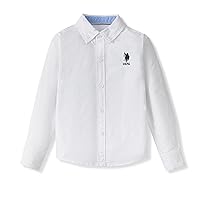 Boys' Outdoor Sports Casual Cotton Long Sleeve Oxford Cloth Shirt