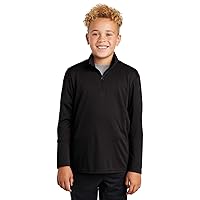 Sport-Tek Youth PosiCharge Competitor 1/4-Zip Pullover. YST357 L Black