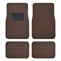 BDK Beige Heavy Duty Front & Rear Carpet Floor Mats Universal Liners for Car SUV Van & Truck, All Weather Protection with Anti-Slip Nibs, Fit Contours of Most Vehicles