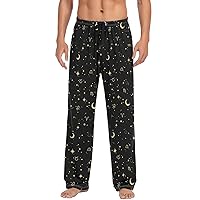 ALAZA Moon Star vintage Men's Pajama Pants Soft Long Sleep Pants Lounge Pajama Bottoms with Pockets