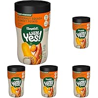 Campbell's Well Yes Sipping Soup, Butternut Squash and Sweet Potato Soup, Vegetarian Soup, 11.1 Oz Microwavable Cup (Pack of 5)