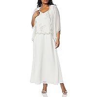 J Kara Women's Plus Size Beaded Jacket Dress