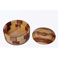 dual color wooden casserole/chapati box/roti box/snacks box/gift box