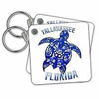 3dRose Key Chains Tallahassee Florida sailing nautical anchor if you love boating. (kc-360091-1)