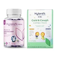 Hyland's Naturals Kids Organic Elderberry Plus Gummies + 4Kids Cold & Cough, Daytime (4 fl. oz.) & Nighttime (4 fl. oz.) Value Pack, Cough Syrup - 48 Vegan Kids Gummies + 8oz. Cold & Cough Syrup
