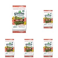 gimMe - Chili Lime - Single 10g Pouch - Organic Roasted Seaweed Sheets - Keto, Vegan, Gluten Free - Great Source of Iodine & Omega 3’s - Healthy On-The-Go Snack for Kids & Adults (Pack of 5)