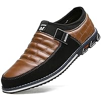 Men's Casual Shoes Leather Driving Loafers Fashion Slip-On Classic Oxford Business Moccasin Comfort Walking Office