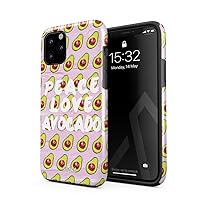 Compatible with iPhone 11 Pro Case Peace Love Avocado Holy Guacamole Addict Taco Avocado Queen s Heavy Duty Shockproof Dual Layer Hard Shell + Silicone Protective Cover