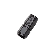 RUSSELL/EDEL 610035 Full Flow Hose End Straight -8An All Blk Finish