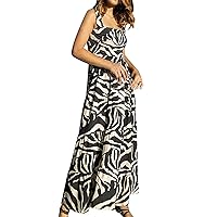 Fashion Summer New Ladies Sexy Printed Sling Dress Maxi Summer Dresses for Women