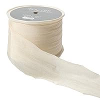 May Arts 1-1/2-Inch Wide Ribbon, Ivory Solid