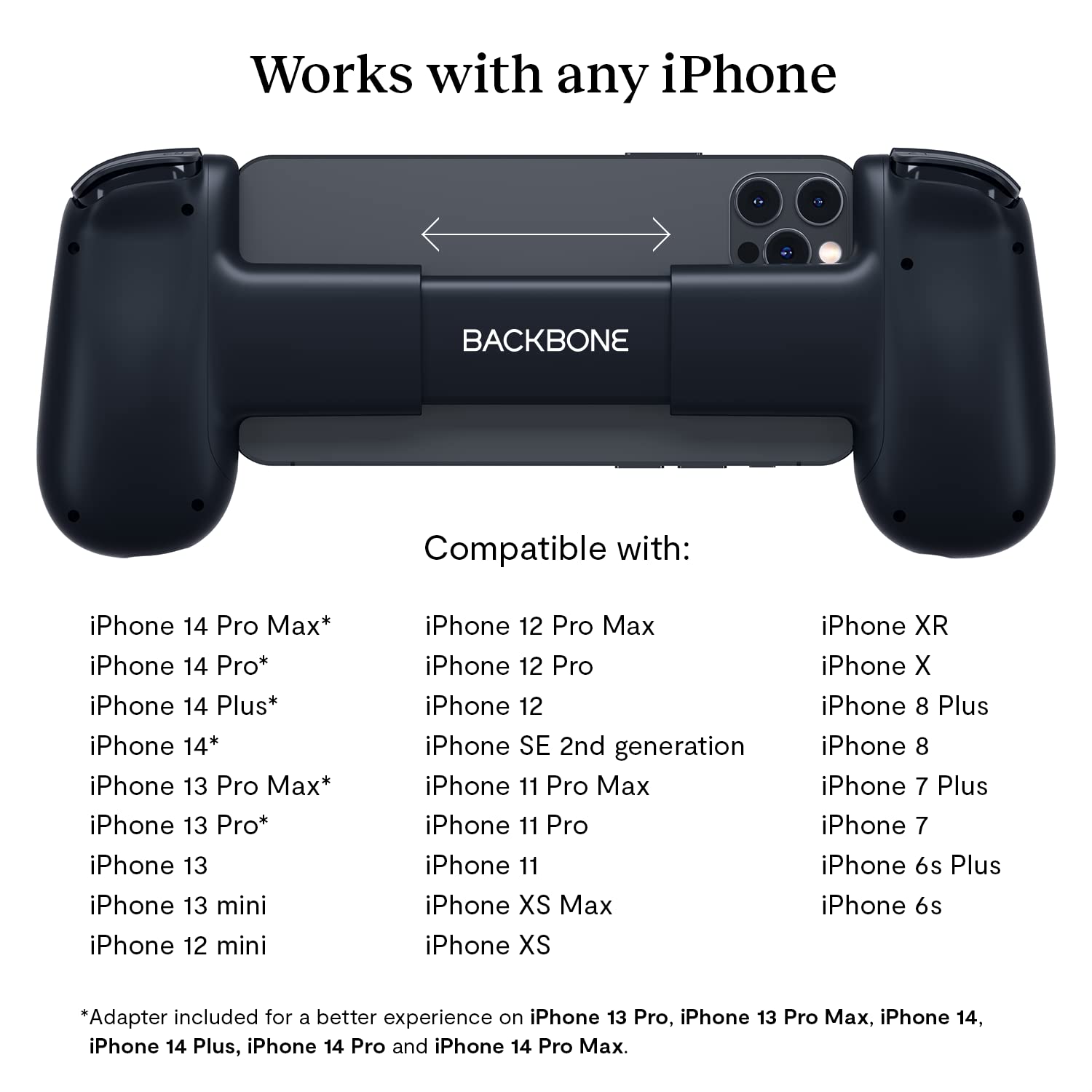 BACKBONE One Mobile Gaming Controller for iPhone - Turn Your iPhone into a Gaming Console - Play Xbox, PlayStation, Call of Duty, Fortnite, Roblox, Minecraft, Genshin Impact & More