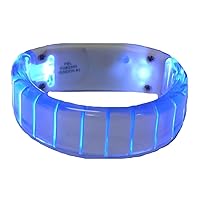 Large LED Light-Up Flashing Bangle Bracelet, White