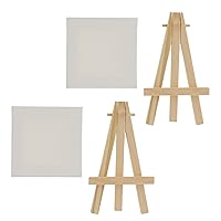 Hello, Artist! Party Pack Mini Canvas with Easel, 4 Pieces, None