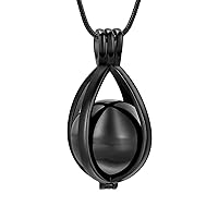 Cremation Jewelry Urn Pendant with Hollow Chime Ball Jewelry for Ashes Hot Air Balloon Shape Unique Necklace of Ashes