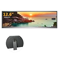 12.6 Inch Bar Monitor Display IPS 1920x515 LCD Screen USB C & HDMI for PC Sensor Panel Aida64 CPU GPU Monitoring Computer Laptop Mini Secondary Monitor with Stand & Stereo Speakers