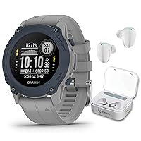 Wearable4U - Garmin Descent G1 Rugged Dive Computer, Multiple Dive Modes with Bundle (+White Earbuds, Powder Gray)