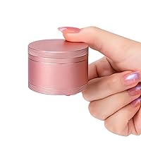 Pink Metal Pill Box Daily - Single Waterproof Travel Pill Container for Purse, Portable Pill Case for Vitamins, Fish Oil, Medicine, Cute Pill Holder Organizer, Big Size