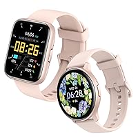 Smart Watch for Women Men Answer/Make Calls/Quick Text Reply/AI Voice, Smartwatch for iPhone Samsung Android Phones Compatible Fitness Tracker Blood Oxygen Heart Rate Sleep Monitor Circle IP68