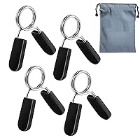 2 Inch Barbell Clips, 4 PCS of Olympic Barbell Clamps, Weight Bars for Lifting, Spring Weight Clips for Weightlifting Strength Training and Fitness (2 Inch, 4Pcs)