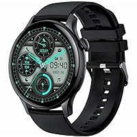 DAJS Smart Watch Thin Body 1.43 Inch Amoled 466 * 466 High Definition Color Screen Smart Watch, Full Health Monitor Smartwatch for Men Women, Low Power Consumption Smartwatch (Black)