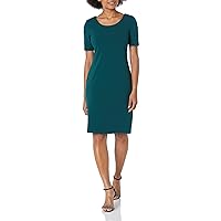 S.L. Fashions Women's Short Sleeve Sheath Night Out Dress Lace and Embellishment