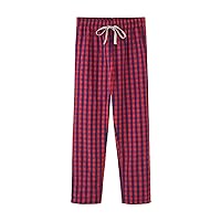 Big Boys Teeny Pajama Pants Plaid Print Breathable Lightweight Sleep Lounge Bottoms with Pocket