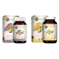 Women's Once Daily Whole Food Multi with D3 - Organic Vitamins, Minerals for Energy, Immunity, Skin, Nails - 30 Tablets & 30 Chewables