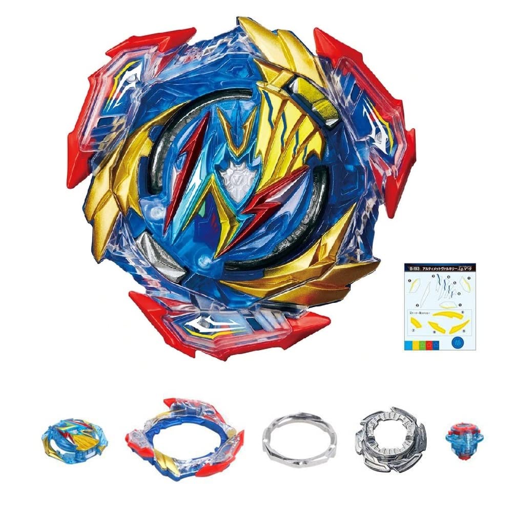 Konikiwa Bey Battling String Launcher, B-193 Ultimate Valkyrie Battle Top Burst Set, Left and Right Spin DB Launcher Compatible with All Bey Burst Series - Blue