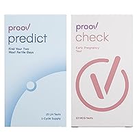 Predict Ovulation and Pregnancy Test Combo Kit | Ovulation Test LH Strips to Predict The Fertile Window | Early Pregnancy hCG Tests Detect Pregnancy Up to 6 Days Sooner