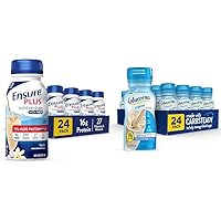 Ensure Plus Nutrition Shake 24 Pack & Glucerna Diabetic Nutritional Shake 24 Count