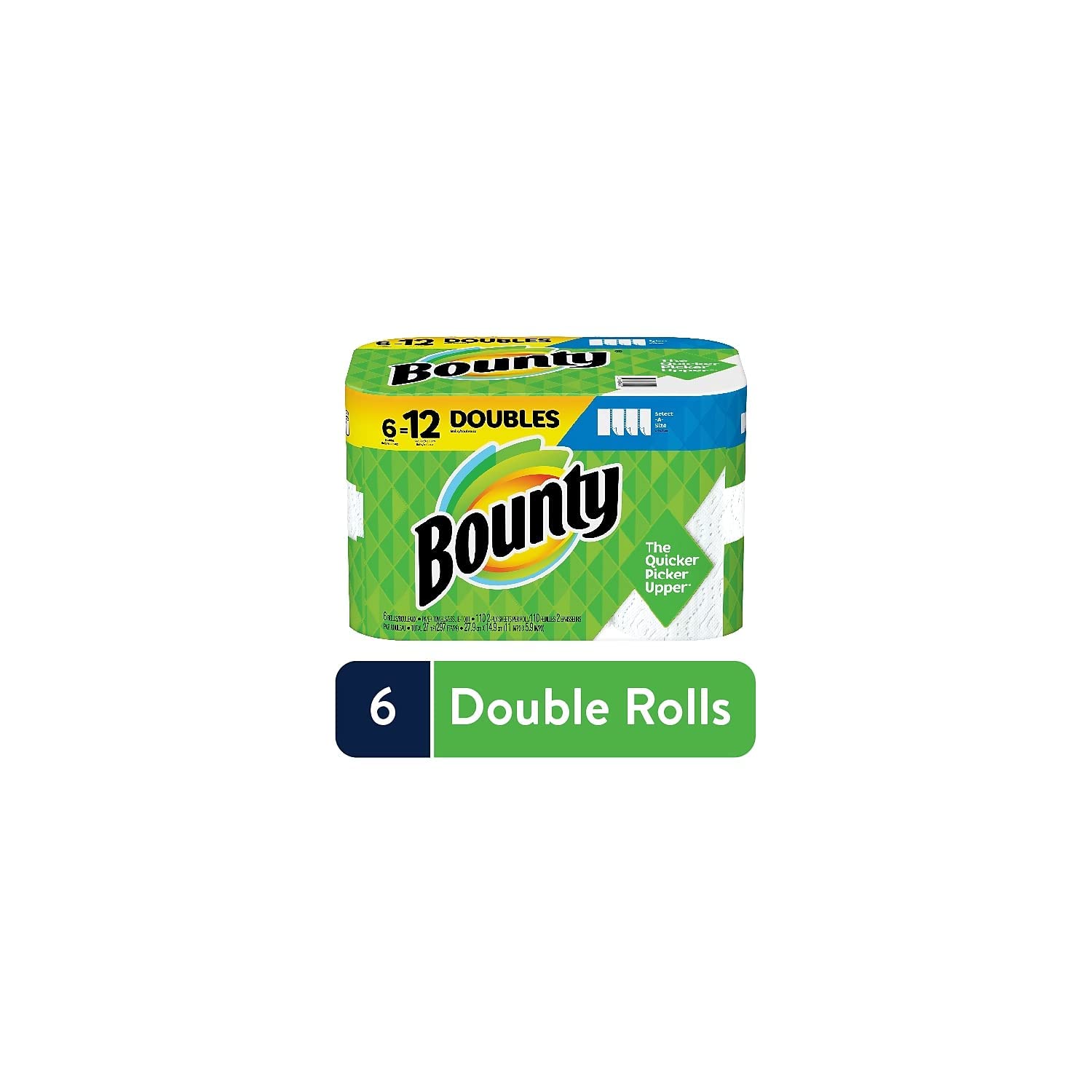 Bounty 1939879 Select-A-Size Kitchen Rolls Paper Towels 2-Ply 110 Sheets/Roll