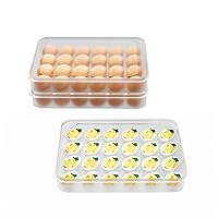 77L Deviled Egg Containers with Lid, (Set of 3), Plastic Egg Holder for Refrigerator for 72 Eggs, Clear Storage Deviled Egg Carrier Tray, Fridge Stackable Countertop Portable Egg Platter