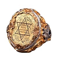 David Of Star Symbol Ring, Solomon Seal Ring, Men's Ring, 925 Sterling Silver Ring, Signet Men Ring, King Solomon Ring