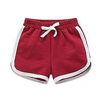 Baby Girls Boys Cotton Shorts Active Athletic Shorts Pull On Running Jogger Shorts for Toddler Kids Big Girl's