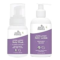 Earth Mama Bathtime Bundle | Calming Lavender Baby Wash & Moisturizing Calendula Lotion