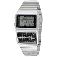 Casio Men's Silver Tone 25 Memory Calculator Databank Watch