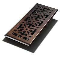 Decor Grates AGH412-RB 4-Inch by 12-Inch Gothic Bronze Steel Floor Register