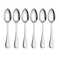 Grapefruit and Dessert Spoon - Stainless Steel with Serrated Edge（6.5inches,Set of 6）