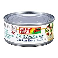 Valley Fresh Natural Chicken Breast With Rib Meat in Broth, 5 Ounce (Pack of 12)