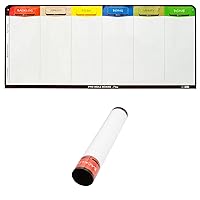 6 Column Kanban Board, Scrum Board Flex Full Magnetic Board. Agile Board Kit, 4 Markers, Eraser. Full Magnetic Project Management Board for Project Planning, Ultra Thin Scrum Whiteboard