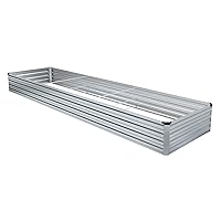 Elevated Raised Garden Bed Kit 12x2x1ft Outdoor Galvanized Elevated Plant Box for Vegetable,Galvanized