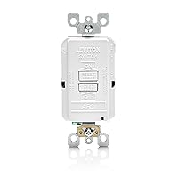 Leviton Blank Face AFCI, 20 Amp, Self Test, LED Indicator Light, Provides AFCI Protection Where an Outlet is not Needed, AFRBF-W, White