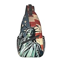 Statue of Liberty Sling Bag Lightweight Crossbody Bag Shoulder Bag Chest Bag Travel Backpack for Women Men