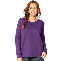 Just My Size Women's Plus-Size EcoSmart Sweatshirt with V-Notch