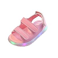 Toddler Infant Unisex Light Up Sports Sandals Lightweight Non Slip Walking Shoes Summer Casual Sandals