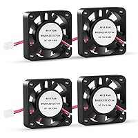 4PCS 3D Printer Cooling Fan 40mmx40mmx10mm Oil Bearing Blower Fan DC 12V Brushless Cooling Fan with 2 Pin Terminal for Hotend Extruder Heatsinks Makerbot MK7 MK8 CPU Chip (12V 0.08A)