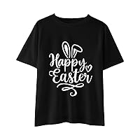 Boys Thermal Tops Easter Day Prints Shirts Toddler Girl Boys Short Sleeve Bunny T Shirt Kids Girls Tee Tops Boys A Shirts